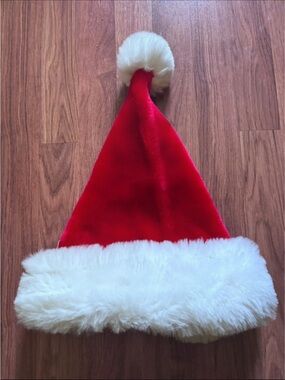 Classic Red Santa Hat with White Trim for Kids